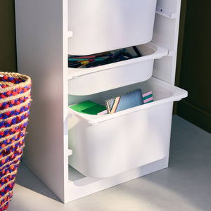 Contenitore per bambini con 4 contenitori, bianco