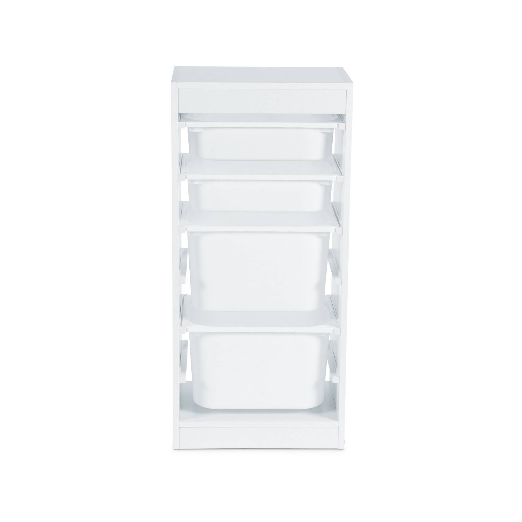 Contenitore per bambini con 4 contenitori, bianco