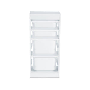 Contenitore per bambini con 4 contenitori, bianco