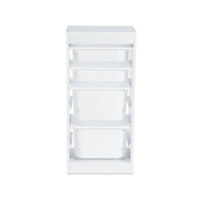 Contenitore per bambini con 4 contenitori, bianco