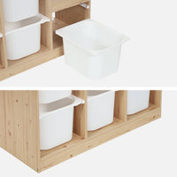 Mobile contenitore per bambini a scala con 6 contenitori, marrone