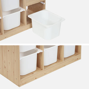 Mobile contenitore per bambini a scala con 6 contenitori, marrone