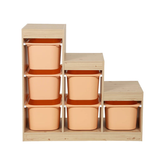 Mobile contenitore per bambini a scala con 6 contenitori, pesca