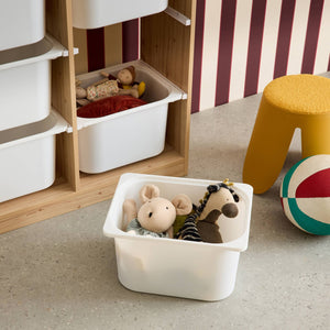 Contenitore per bambini con 6 contenitori, marrone naturale