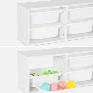 Contenitore per bambini, 6 contenitori, bianco