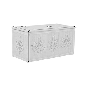 Baule giocattoli per bambini bohémien in rattan, rattan naturale