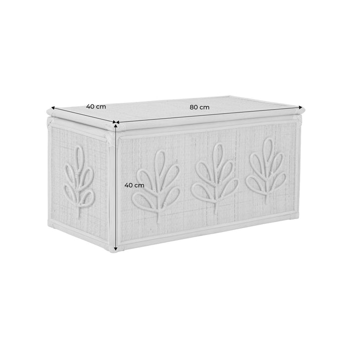 Baule giocattoli per bambini bohémien in rattan, rattan naturale