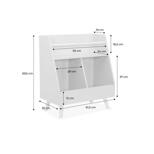 Contenitore per bambini, 2 scomparti, verde