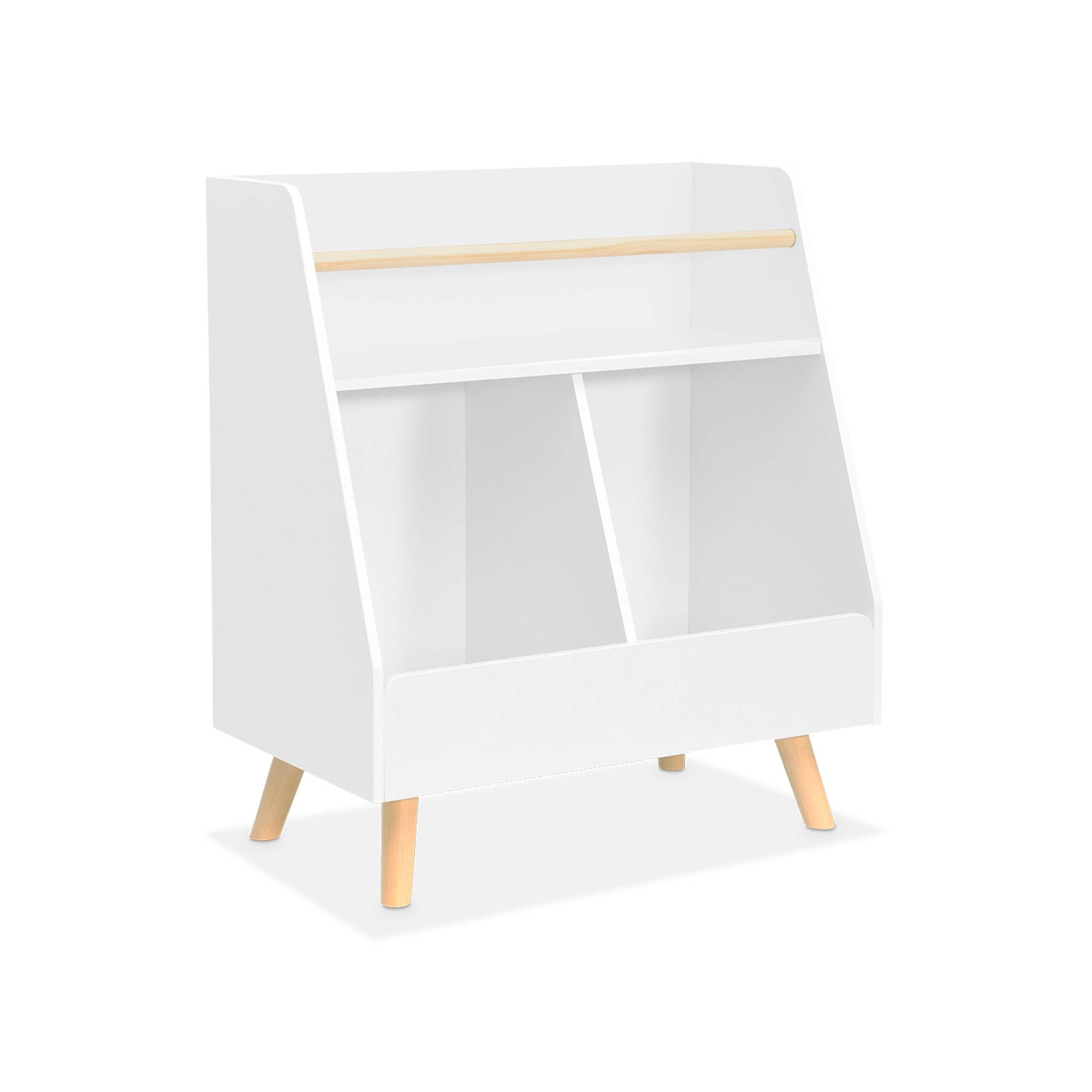 Contenitore per bambini, 2 scomparti, bianco