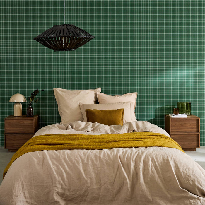 Set 2 comodini effetto legno 2 cassetti, noce