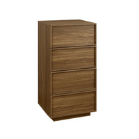 Cassettiera alta con 4 cassetti effetto legno, marrone