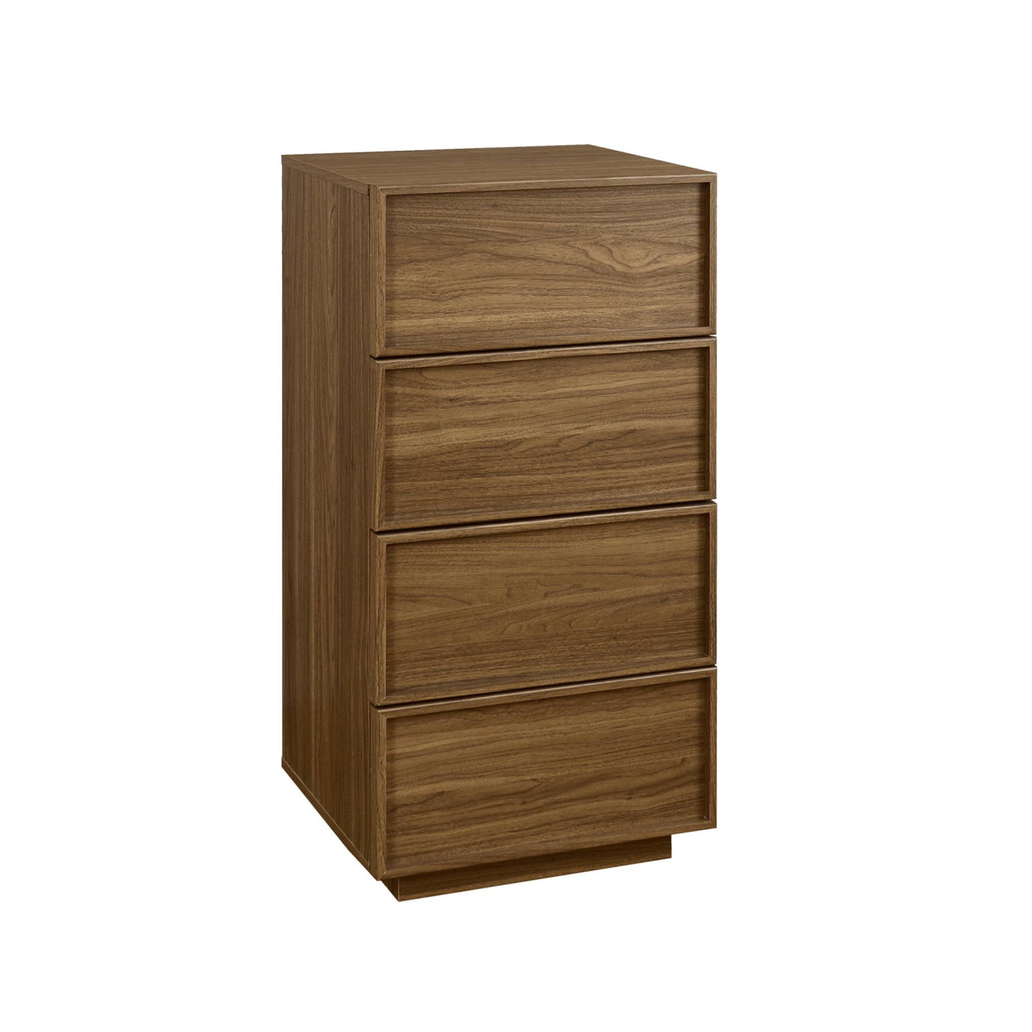 Cassettiera alta con 4 cassetti effetto legno, marrone