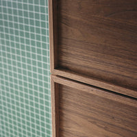 Cassettiera alta con 4 cassetti effetto legno, marrone