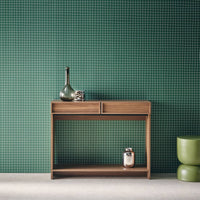 Console effet legno 2 cassetti e ripiano, marrone