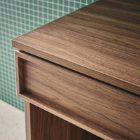 Scrivania effetto legno 2 cassetti 1 vano 120cm, noce