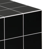 Tavolino, tavolino cubico effetto piastrelle di cemento, nero