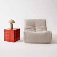 Tavolino, tavolino cubico effetto piastrelle di cemento, terracotta