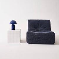 Tavolino, tavolino cubico effetto piastrelle di cemento, bianco