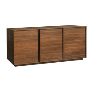 Credenza effetto legno 3 ante, 160cm, marrone