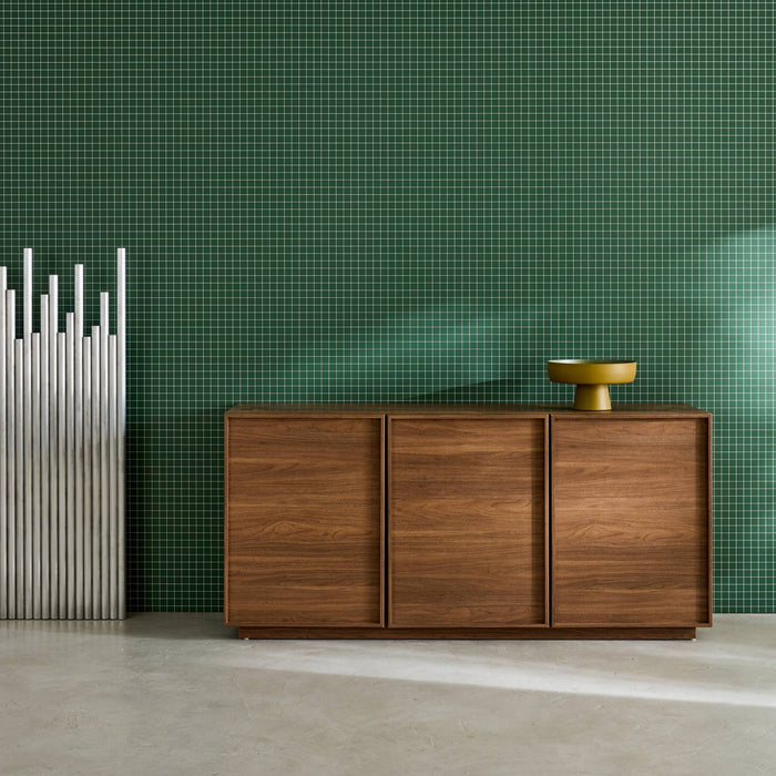 Credenza effetto legno 3 ante, 160cm, marrone