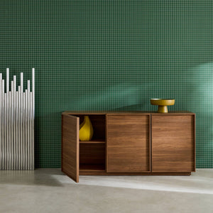 Credenza effetto legno 3 ante, 160cm, marrone