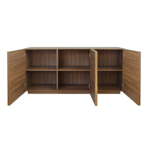 Credenza effetto legno 3 ante, 160cm, marrone