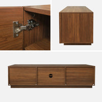 Mobile tv decorativo in legno 3 ante 180cm, marrone