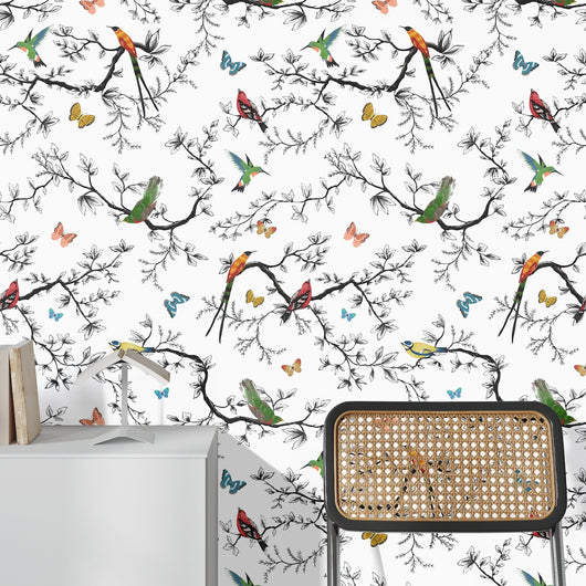 Carta da Parati Battito di Ali Carta Vegana 250x200cm 5,5mq 