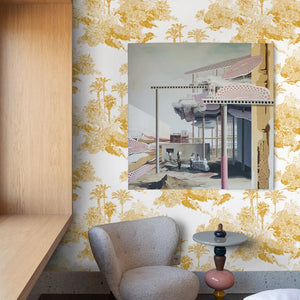 Carta da Parati Toile de Jouy Carta Vegana 250x200cm 5,5mq 