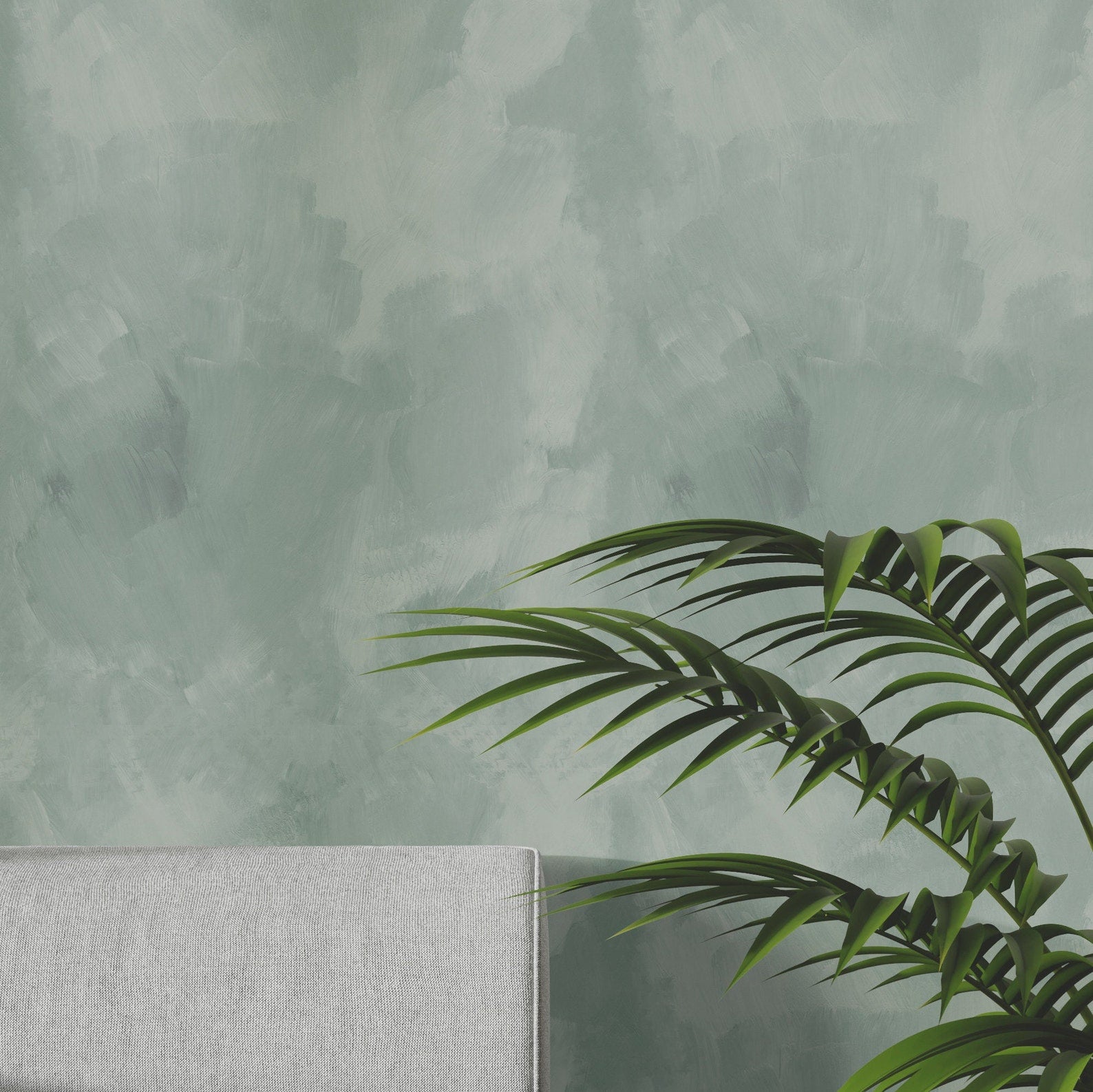 Carta da Parati Stucco Veneziano Verde Carta Vegana 250x200cm 5,5mq 