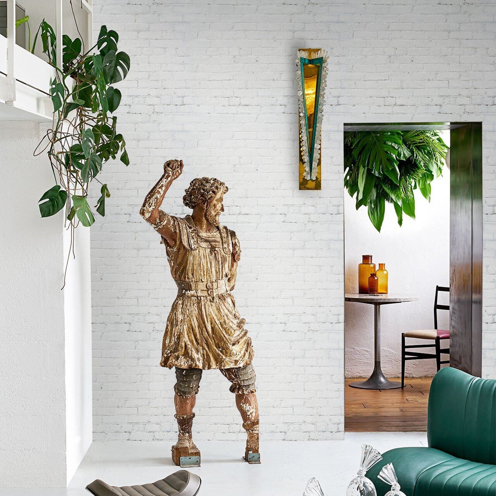 Carta da Parati Mattoni Bianchi Carta Vegana 250x200cm 5,5mq 