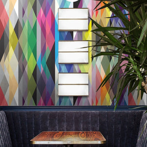 Carta da Parati Geometrica Colorata Carta Vegana 250x200cm 5,5mq 