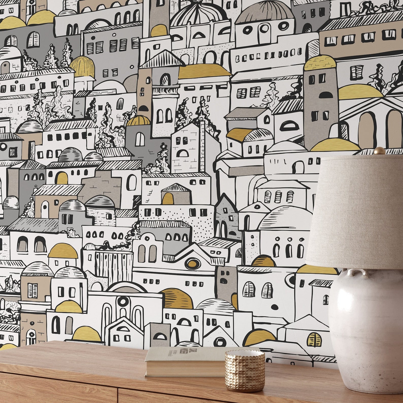 Carta da Parati Paesaggio Rurale Carta Vegana 250x200cm 5,5mq 