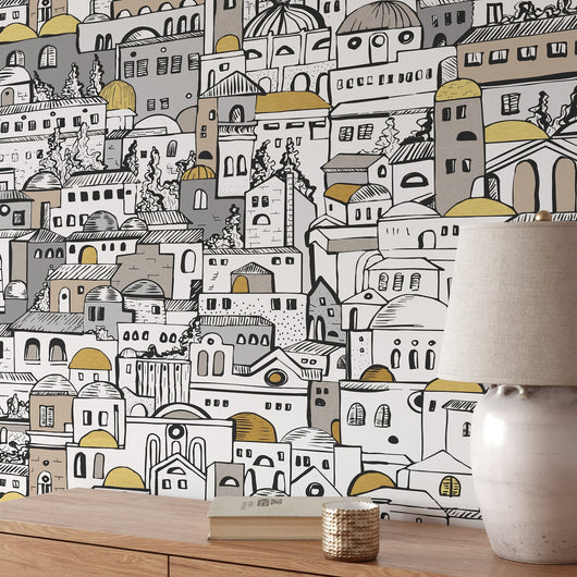 Carta da Parati Paesaggio Rurale Carta Vegana 250x200cm 5,5mq 