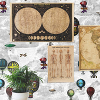 Carta da Parati Mongolfiere Carta Vegana 250x200cm 5,5mq 