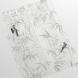 Carta da Parati Japandi Foresta di Bambù Carta Vegana 250x200cm 5,5mq