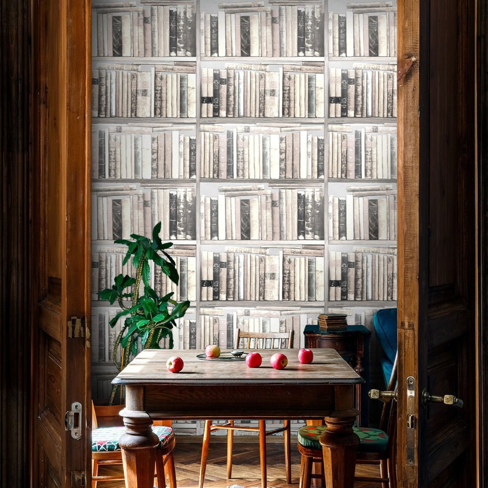 Carta da Parati Libri Bianchi Carta Vegana 250x200cm 5,5mq 