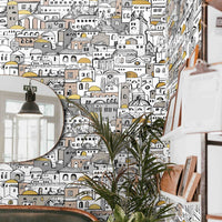 Carta da Parati Paesaggio Rurale Carta Vegana 250x200cm 5,5mq 