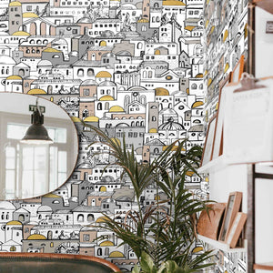 Carta da Parati Paesaggio Rurale Carta Vegana 250x200cm 5,5mq 