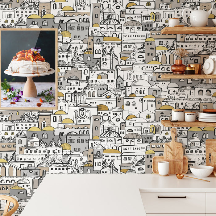 Carta da Parati Paesaggio Rurale Carta Vegana 250x200cm 5,5mq 