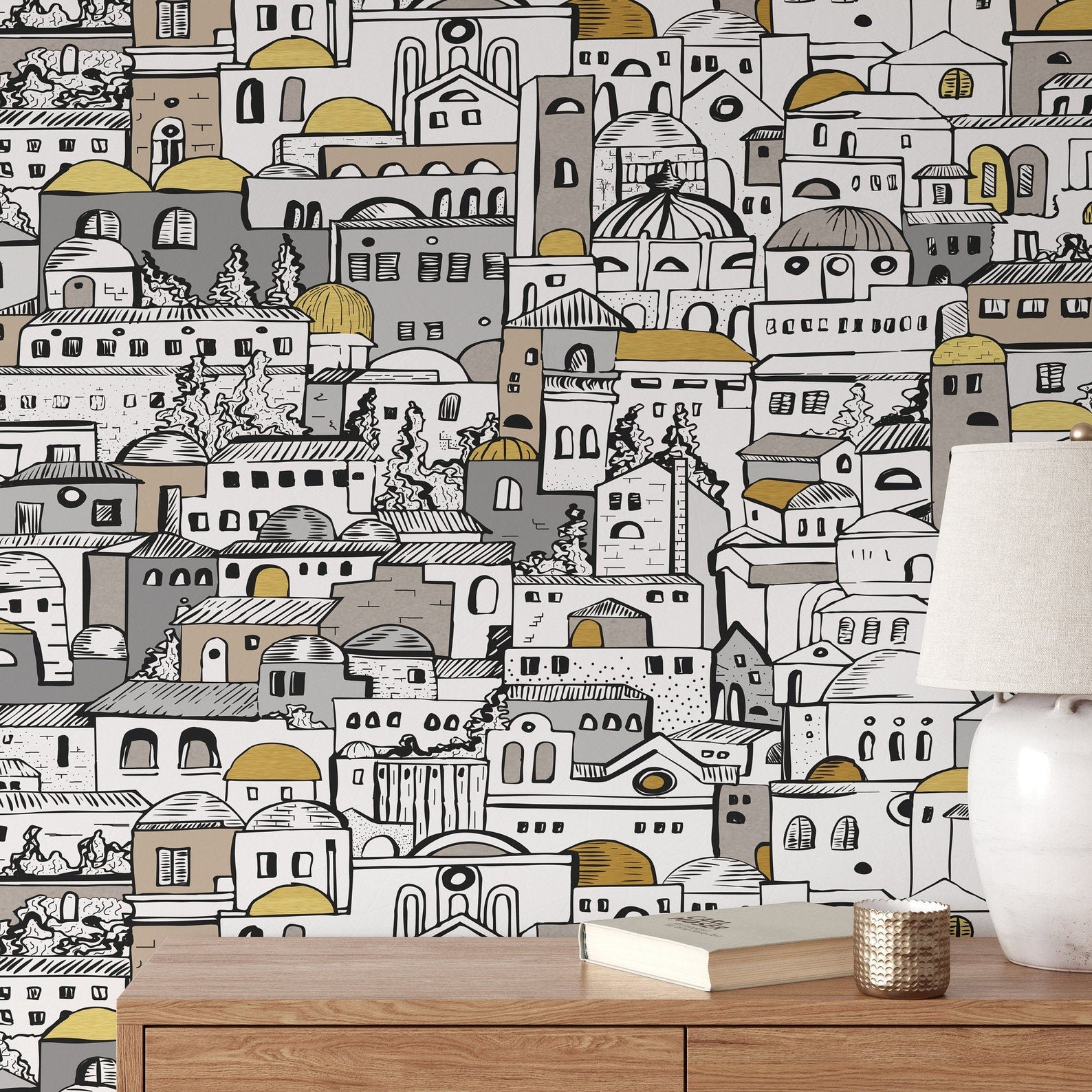 Carta da Parati Paesaggio Rurale Carta Vegana 250x200cm 5,5mq 