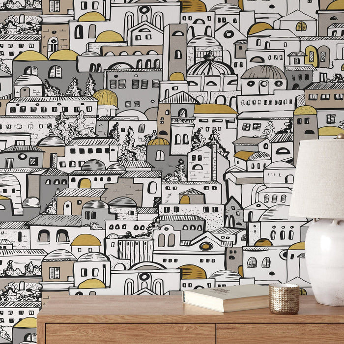 Carta da Parati Paesaggio Rurale Carta Vegana 250x200cm 5,5mq 