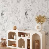 Carta da Parati Japandi Foresta di Bambù Carta Vegana 250x200cm 5,5mq