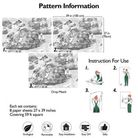 Carta da Parati Nuvole Carta Vegana 250x200cm 5,5mq 