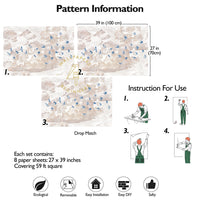 Carta da Parati Nuvole al Tramonto con Rondini Carta Vegana 250x200cm 5,5mq 