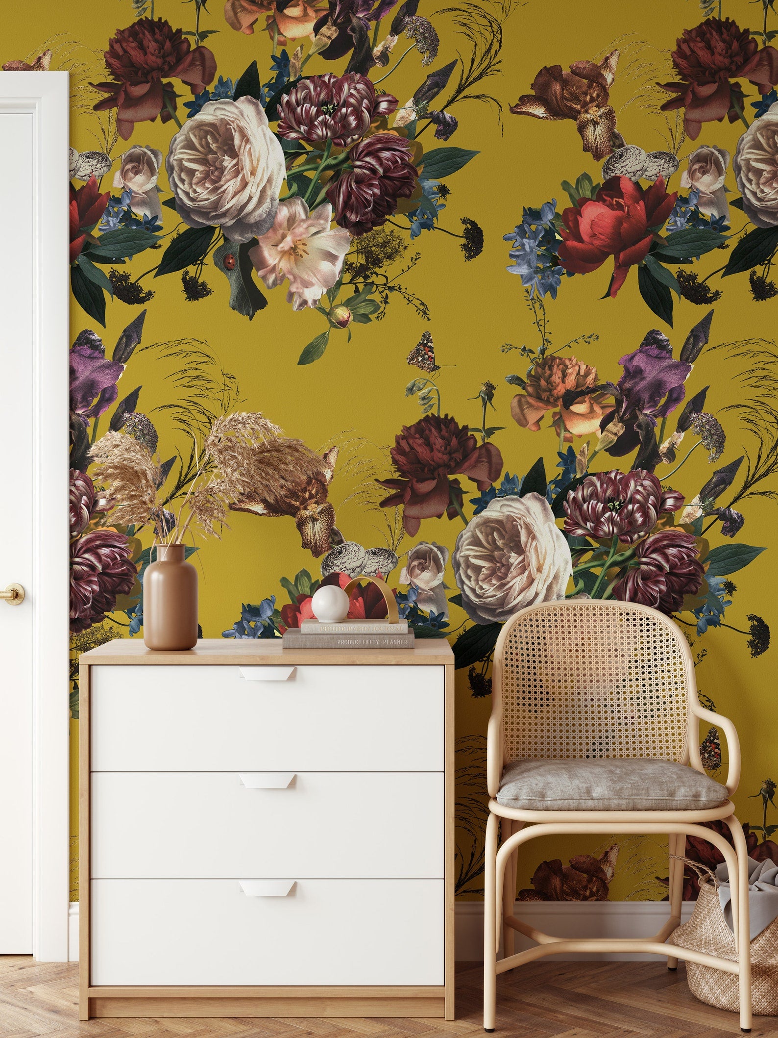 Carta da Parati Floreale Rinascimento Carta Vegana 250x200cm 5,5mq