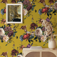 Carta da Parati Floreale Rinascimento Carta Vegana 250x200cm 5,5mq