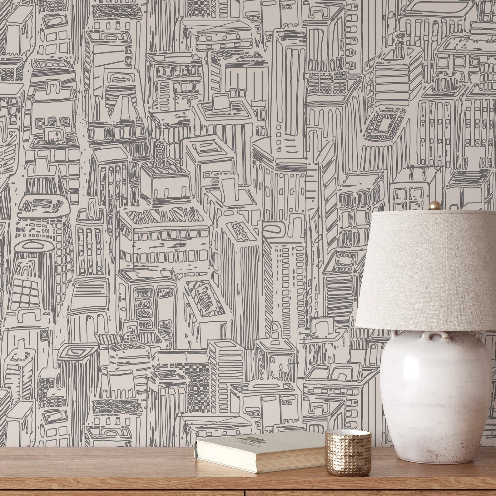 Carta da Parati Grattacieli New York Carta Vegana 250x200cm 5,5mq 