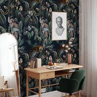 Carta da Parati Giungla Botanica Carta Vegana 250x200cm 5,5mq 