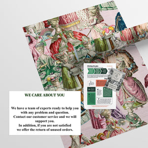 Carta da Parati Francese Marie Antoniette Carta Vegana 250x200cm 5,5mq 